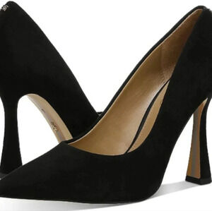 Sam Edelman Antonia Pointed Toe Pumps Black 4 In Heel Suede Sz. 8 NEW